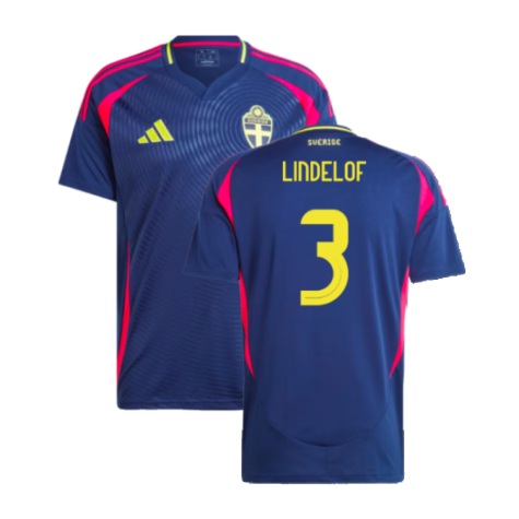 Sweden Victor Lindelöf 3 Away Soccer Jersey 2024/25