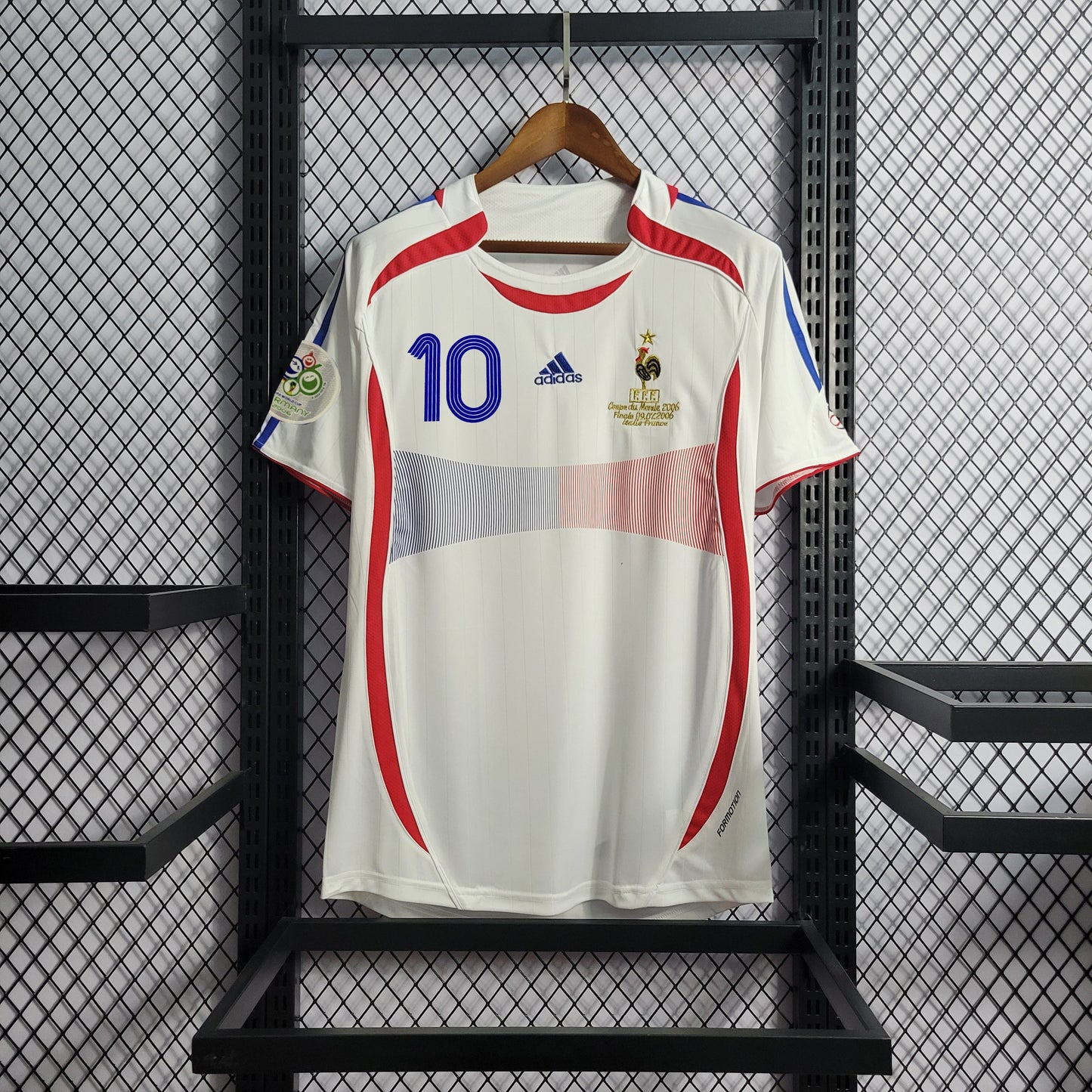 France Zinedine Zidane 10 Home Retro Soccer Jersey World Cup 2006