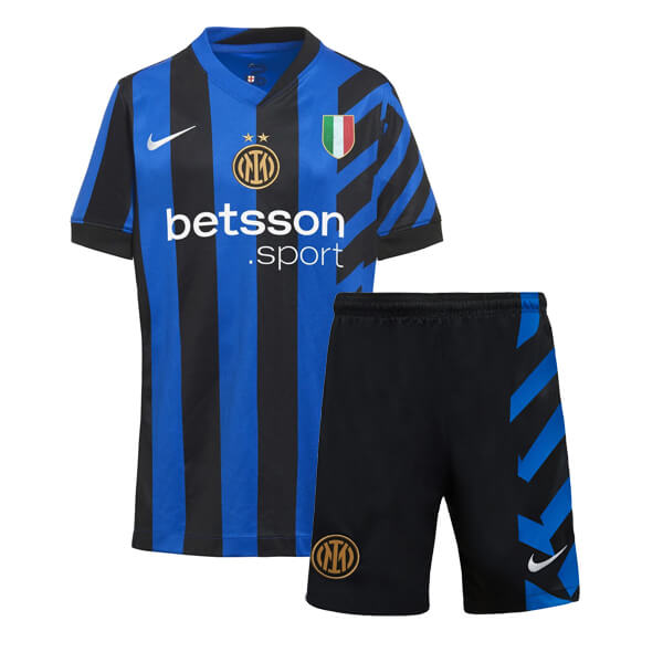 Inter Milan Lautaro Martinez 10 Kids Home Soccer Jersey 2024/25