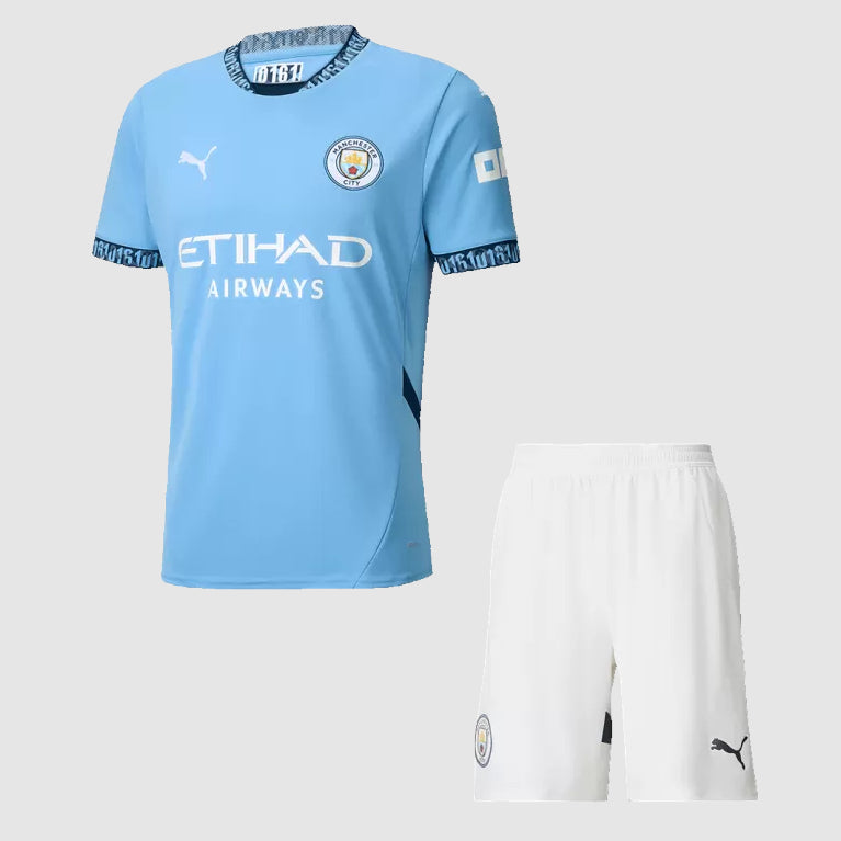 Man City Kevin De Bruyne 17 Kids Home Soccer Jersey 2024/25