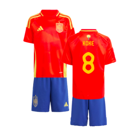 Spain Koke 8 Kids Home Soccer Jersey Euro 2024