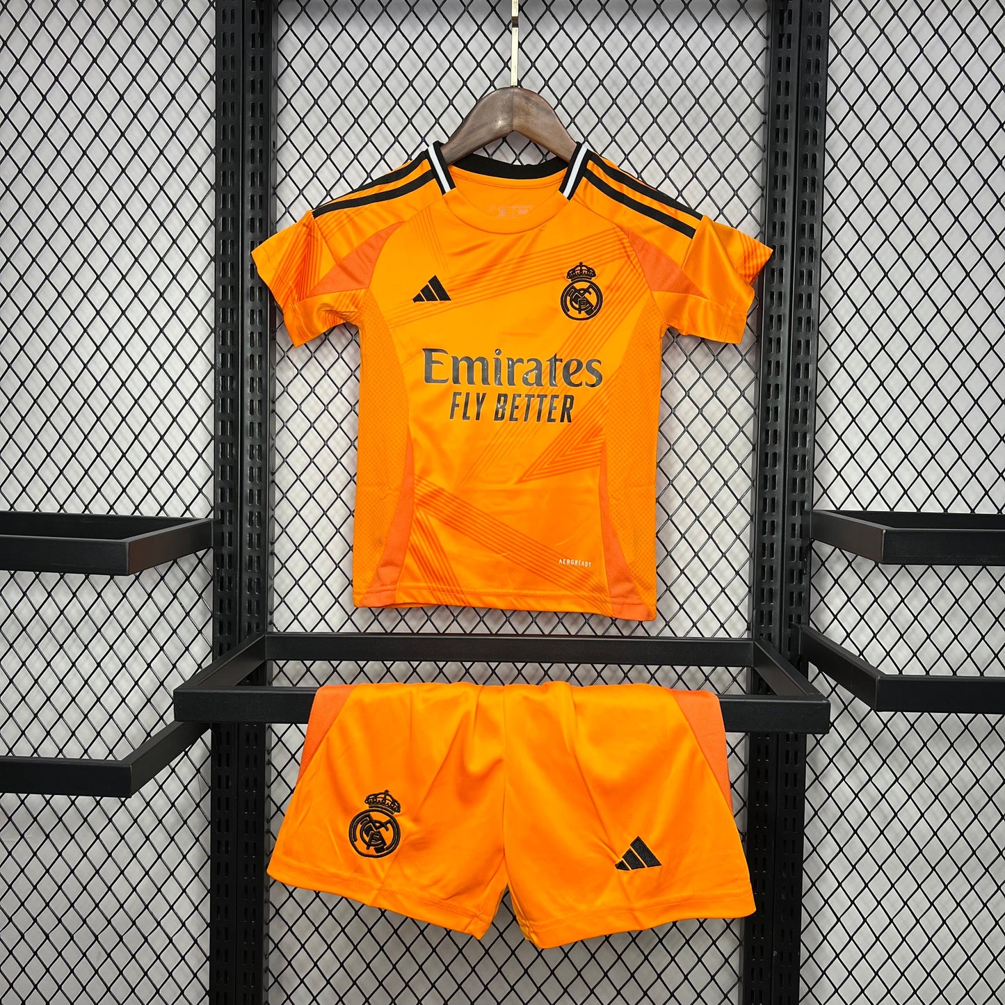 Real Madrid Jude Bellingham 5 Away Soccer Jersey Kids Mini Kit 2024/25