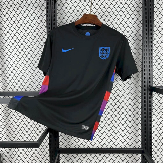England Away Soccer Jersey EUFA Euro 2025 - Black