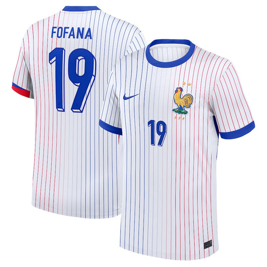 France Youssouf Fofana 19 Away Soccer Jersey Euro 2024