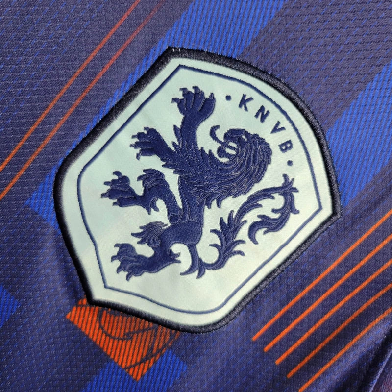 Netherlands Donyell Malen 18 Away Soccer Jersey Euro 2024