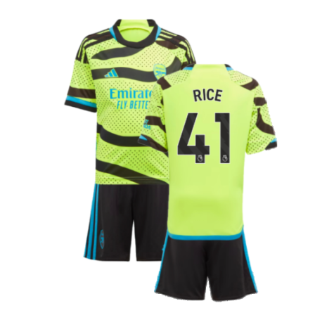 Arsenal Declan Rice 41 Kids Away Soccer Jersey 2023/24