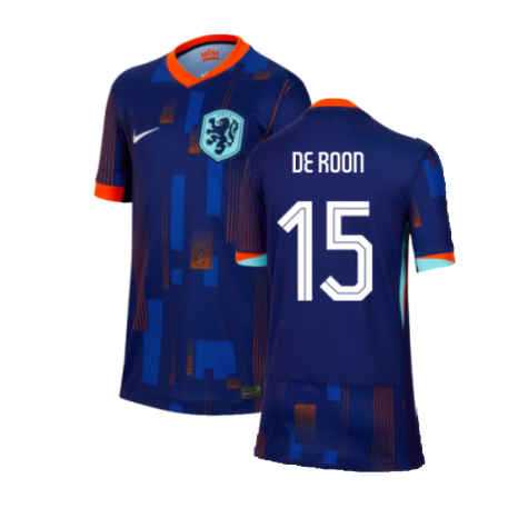 Netherlands Marten de Roon 15 Away Soccer Jersey Euro 2024