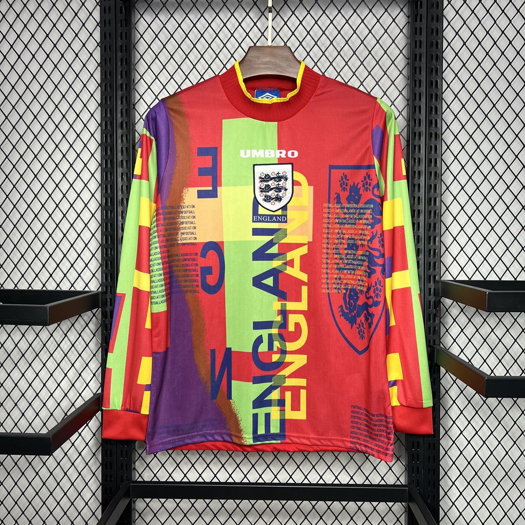 England Retro Long Sleeve Goalkeeper Soccer Jersey 1995-1996
