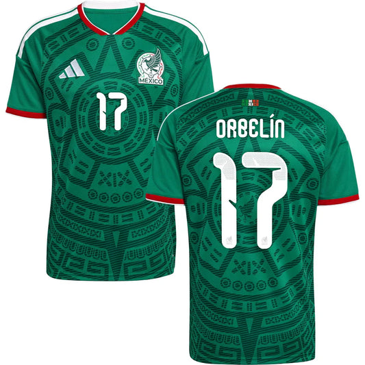 Mexico Orbelín Pineda 17 Home Soccer Jersey World Cup 2026