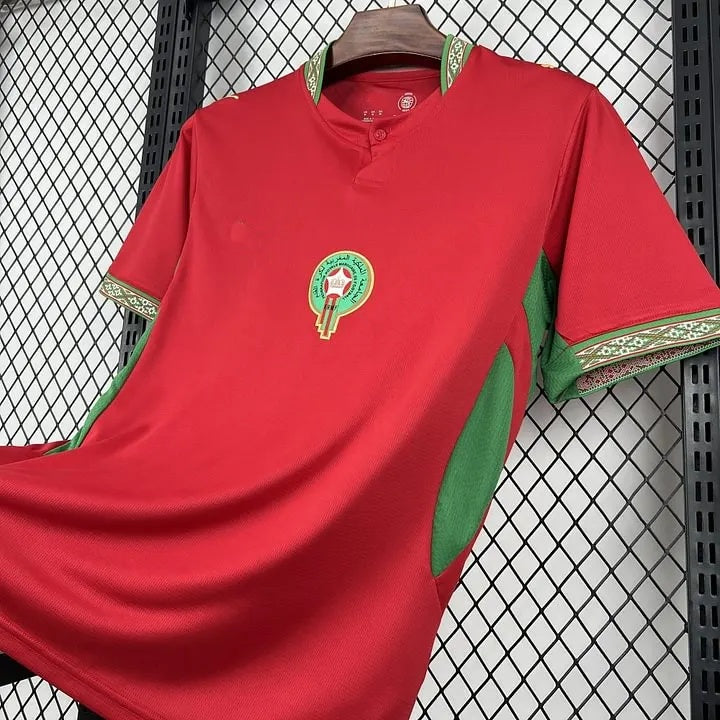 Morocco Noussair Mazraoui 3 Home Soccer Jersey World Cup 2026