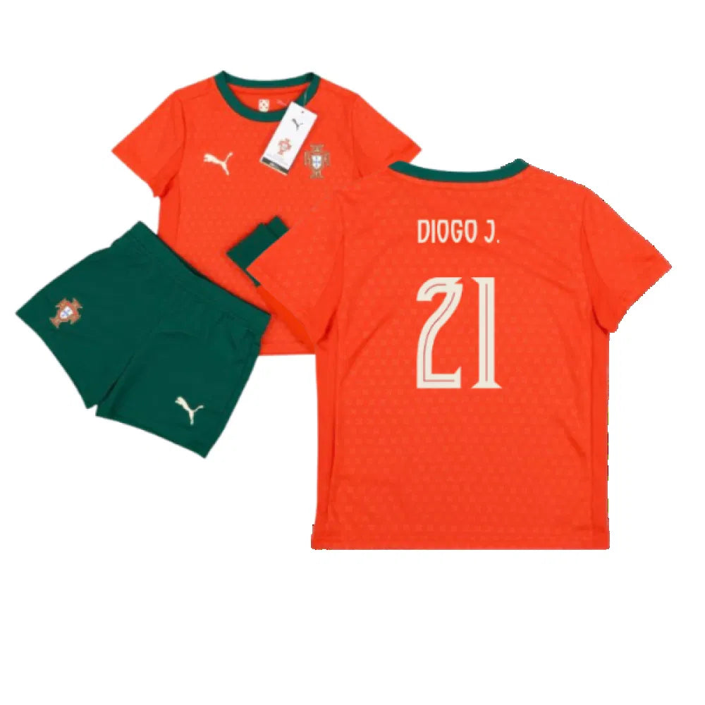 Portugal Diogo Jota 21 Home Soccer Jersey Kids Kit 2025-2026