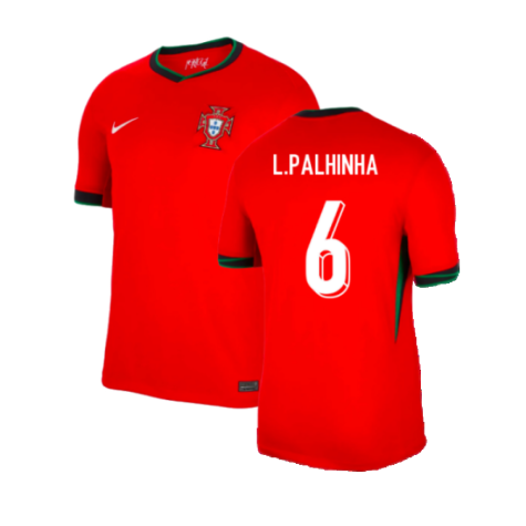 Portugal João Palhinha 6 Home Soccer Jersey Euro 2024