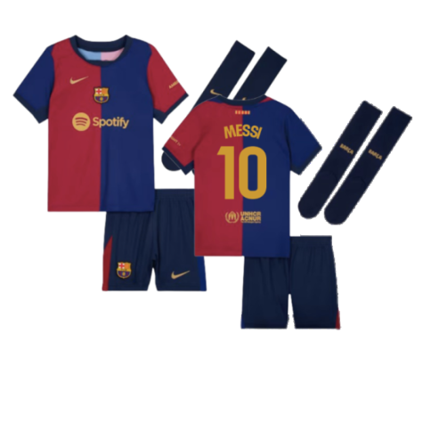 FC Barcelona Lionel Messi 10 Kids Home Soccer Jersey 2024/25