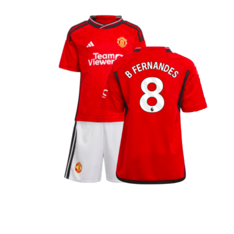 Manchester United Bruno Fernandes 8 Kids Home Soccer Jersey 2023/24