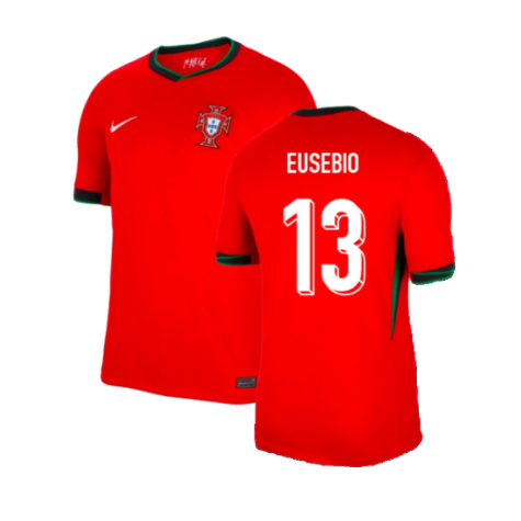 Portugal Eusébio 13 Home Soccer Jersey Euro 2024