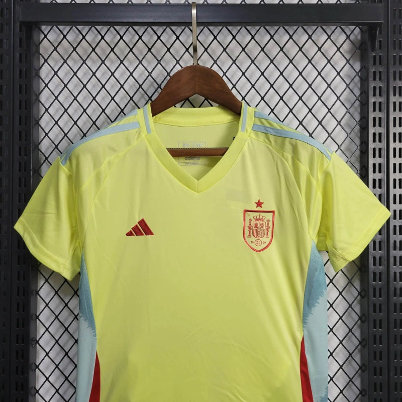 Spain Andrés Iniesta 6 Kids Away Soccer Jersey Euro 2024