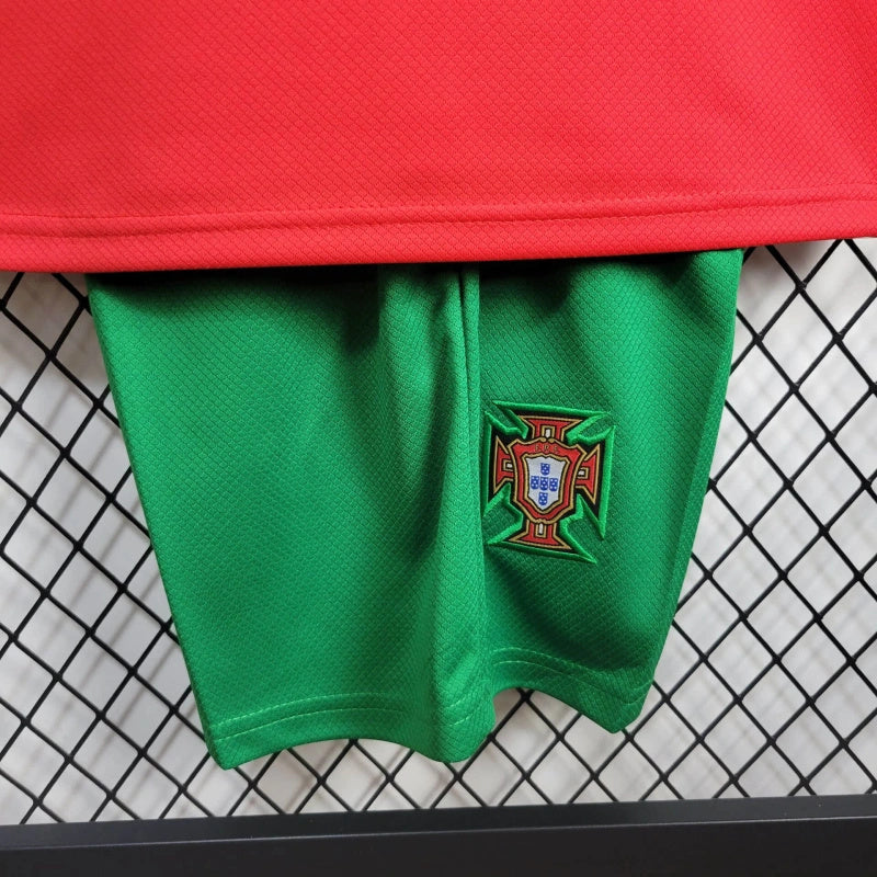 Portugal Luís Figo 7 Kids Home Soccer Jersey Euro 2024