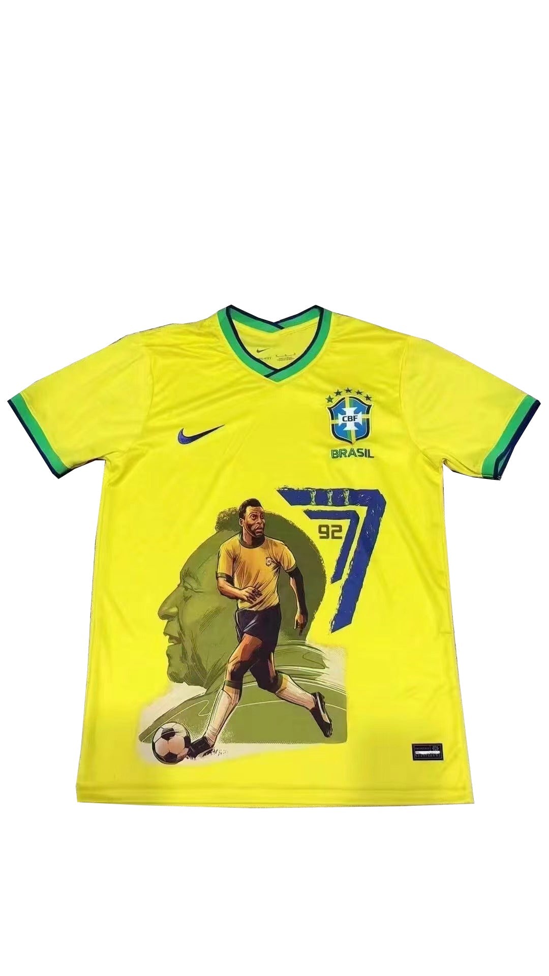Brazil Pelé Special Limited Edition Soccer Jersey - Yellow