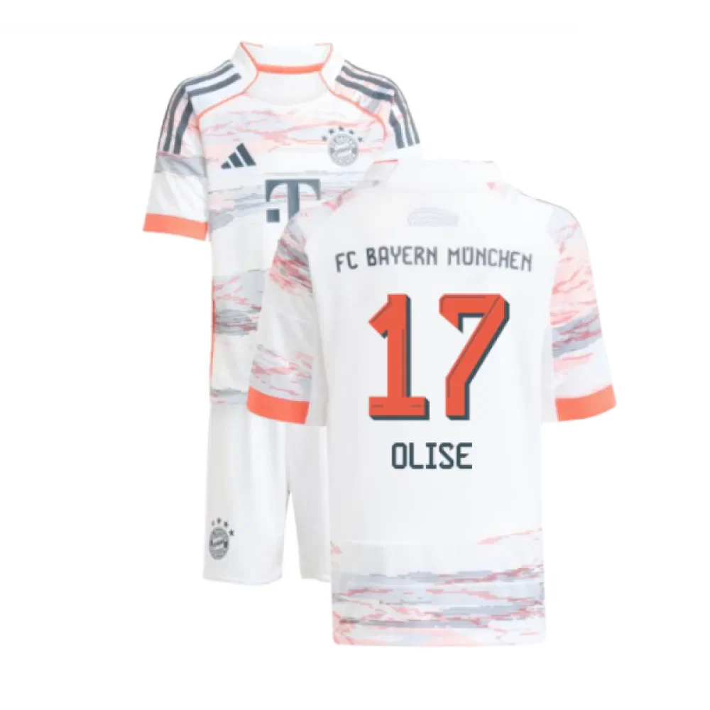 Bayern Munich Michael Olise 17 Kids Away Soccer Jersey 2025-2026