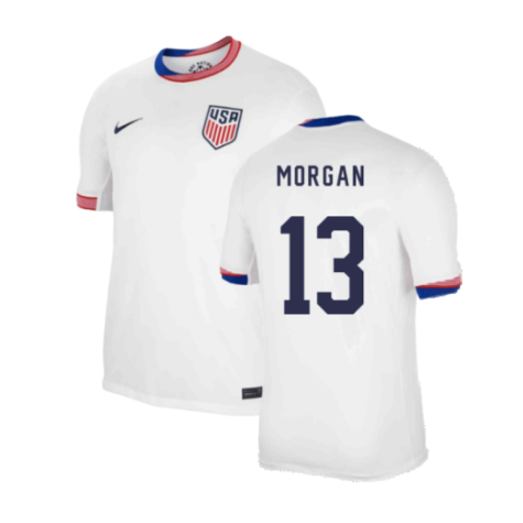 USA Alex Morgan 13 Home Soccer Jersey 2024/25