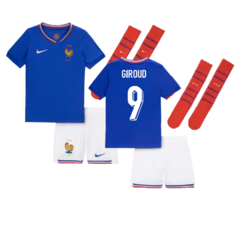France Olivier Giroud 9 Kids Home Soccer Jersey Euro 2024