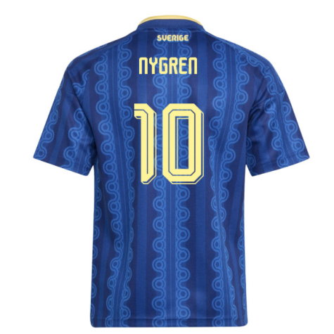 Sweden Benjamin Nygren 10 Away Soccer Jersey World Cup 2026