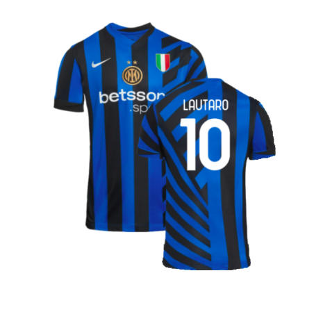 Inter Milan Lautaro Martinez 10 Home Soccer Jersey 2024/25