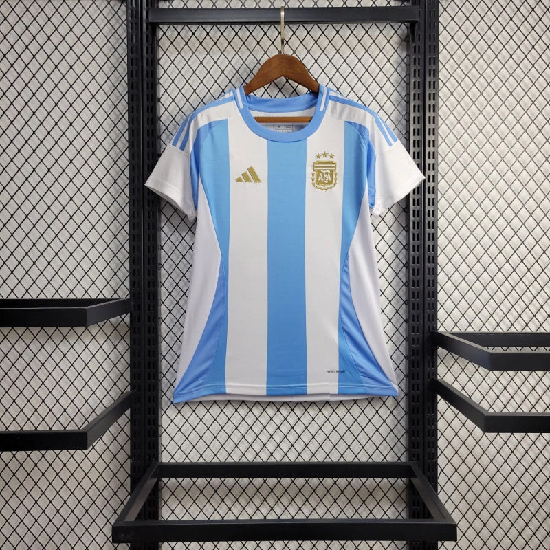 Women's Argentina Rodrigo De Paul 7 Home Soccer Jersey 2024/25
