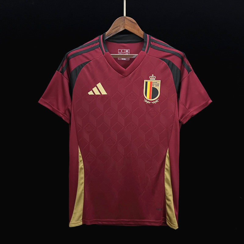 Belgium Leandro Trossard 17 Home Soccer Jersey UEFA Euro 2024