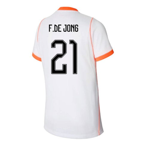 Netherlands Frenkie de Jong 21 Away Soccer Jersey World Cup 2026