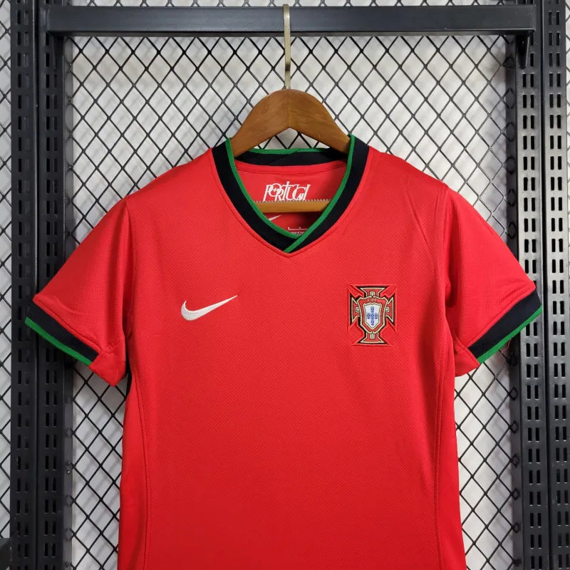 Women's Portugal Cristiano Ronaldo 7 Home Soccer Jersey Euro 2024