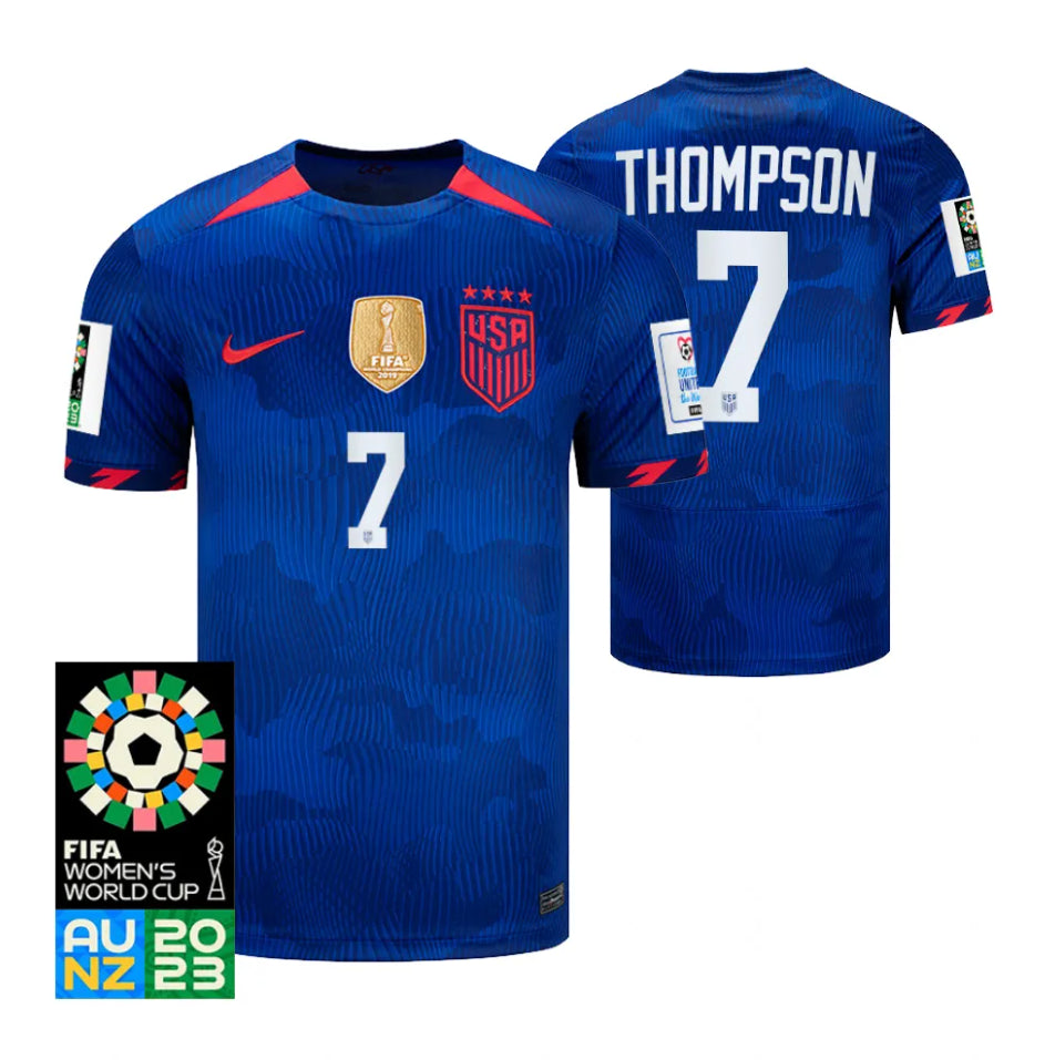 USA Alyssa Thompson 7 Away Soccer Jersey - World Cup 2023