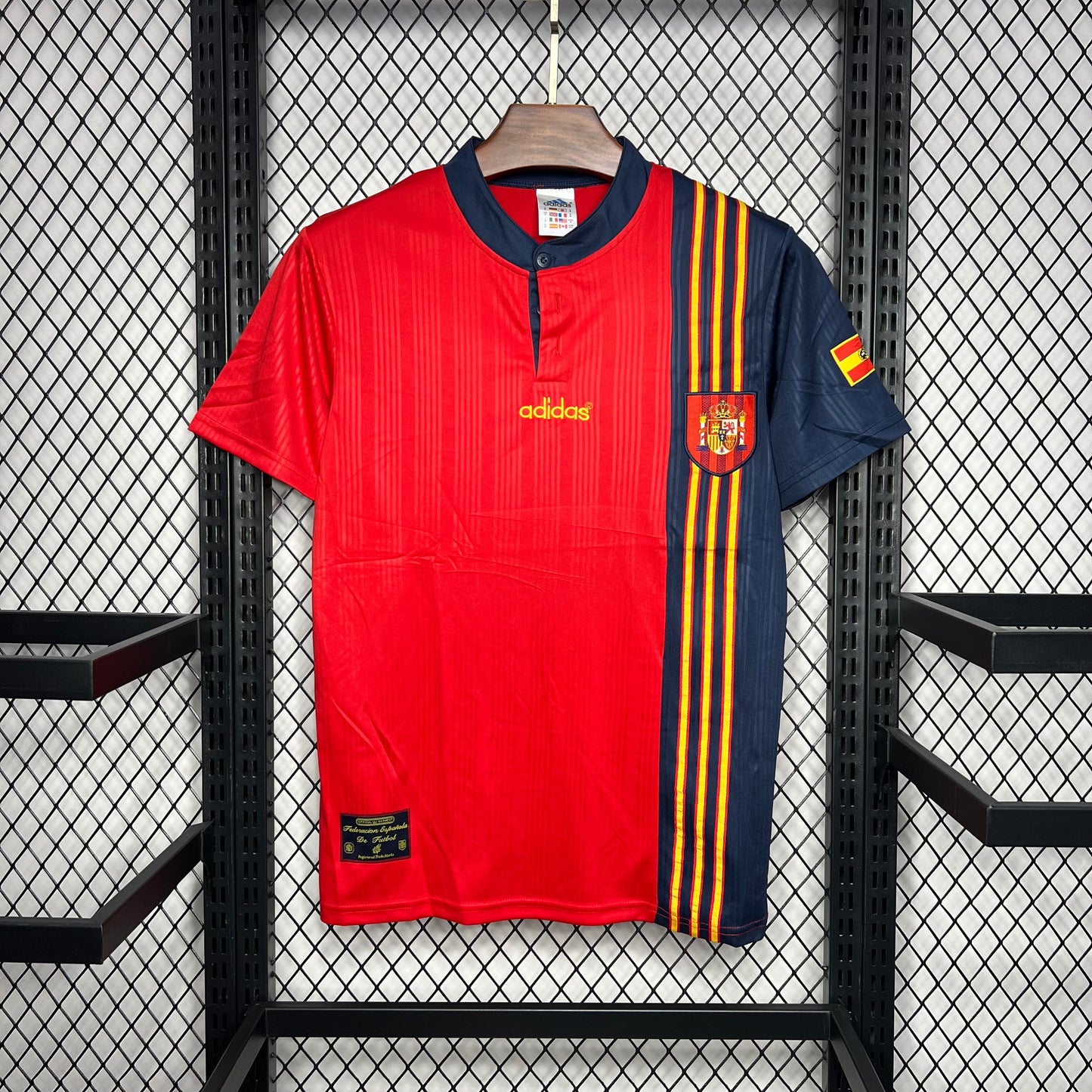 Spain Retro Home Soccer Jersey Euro Cup 1996