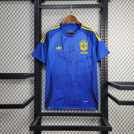 Brazil Jesus Christ the Redeemer Special Edition Soccer Jersey 2025-2026 - Blue
