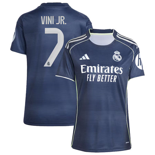 Real Madrid Vini Jr. 7 Women's Away Soccer Jersey 2025-2026