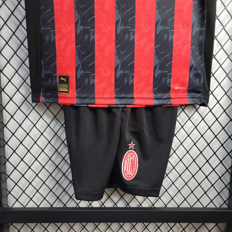 AC Milan Luka Modric 14 Kids Home Soccer Jersey 2025-2026