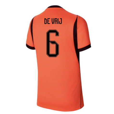 Netherlands Stefan de Vrij 6 Home Soccer Jersey World Cup 2026