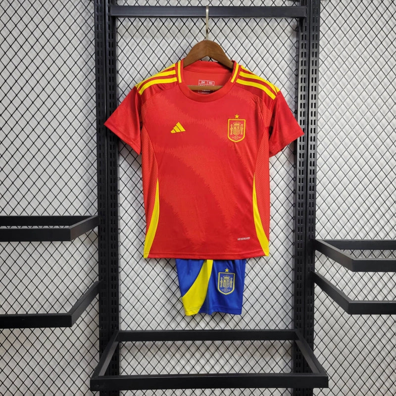 Spain Gavi 9 Kids Home Soccer Jersey Euro 2024