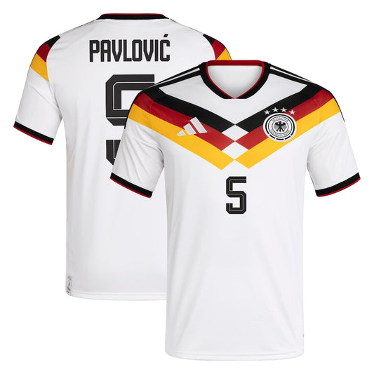 Germany Aleksandar Pavlović 5 Home Soccer Jersey World Cup 2026