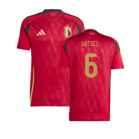 Belgium Axel Witsel 6 Home Soccer Jersey UEFA Euro 2024