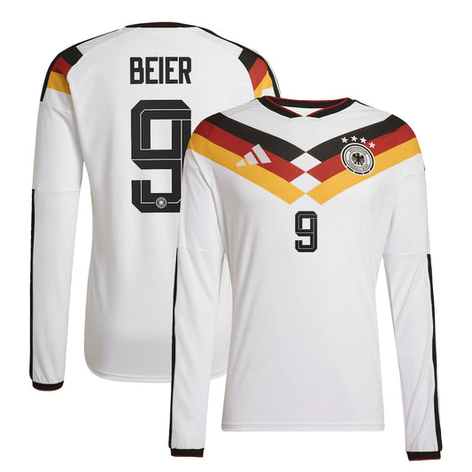 Germany Maximilian Beier 9 Long Sleeve Home Soccer Jersey World Cup 2026
