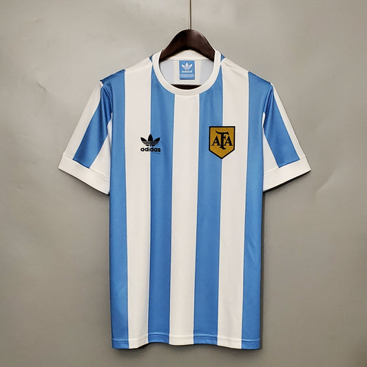 Argentina Home Retro Soccer Jersey World Cup 1978