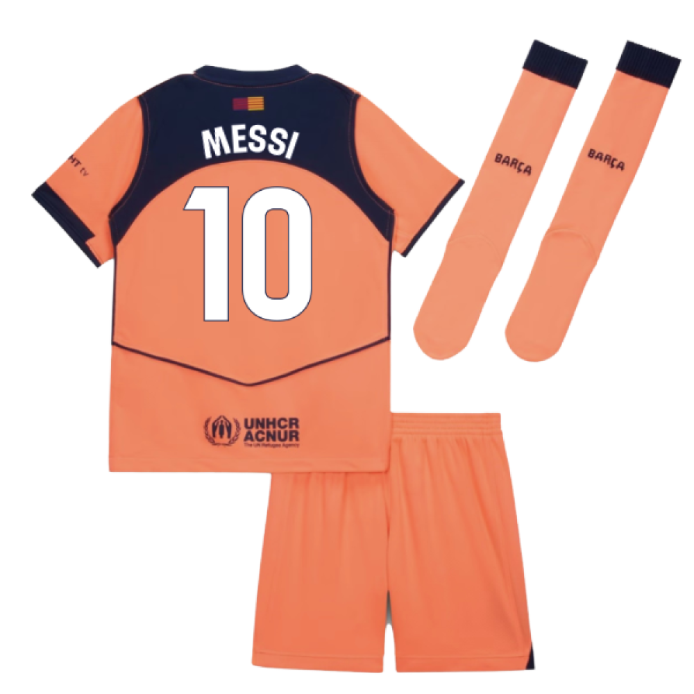 FC Barcelona Lionel Messi 10 Kids Third Soccer Jersey 2025-2026