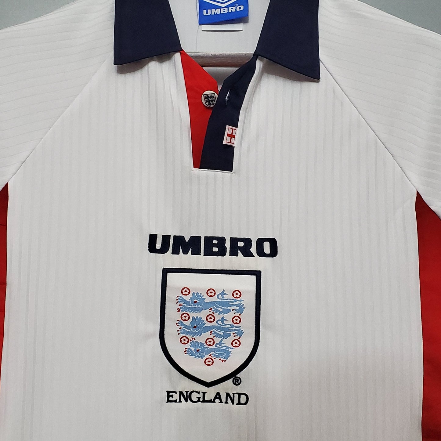 England Retro Home Soccer Jersey World Cup 1998