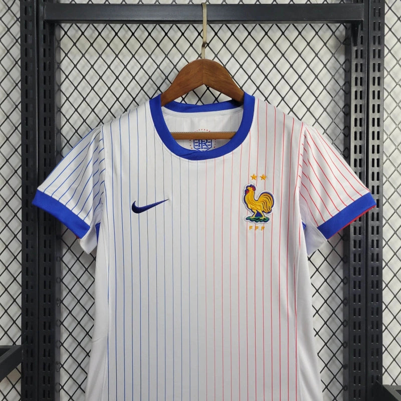 Women's France Ousmane Dembélé 11 Away Soccer Jersey Euro 2024