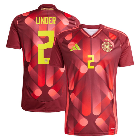 Germany Sarai Linder 2 Away Soccer Jersey UEFA Euro 2025