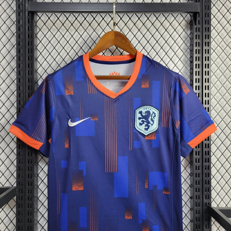 Netherlands Virgil van Dijk 4 Away Soccer Jersey Euro 2024
