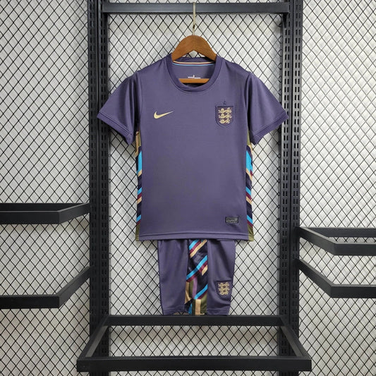 England Kids Away Soccer Jersey UEFA Euro 2024