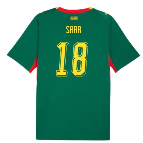 Senegal Ismaila Sarr 18 Away Soccer Jersey World Cup 2026