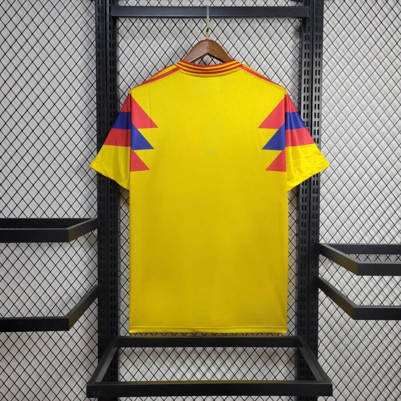 Colombia Retro Home Soccer Jersey World Cup 1990